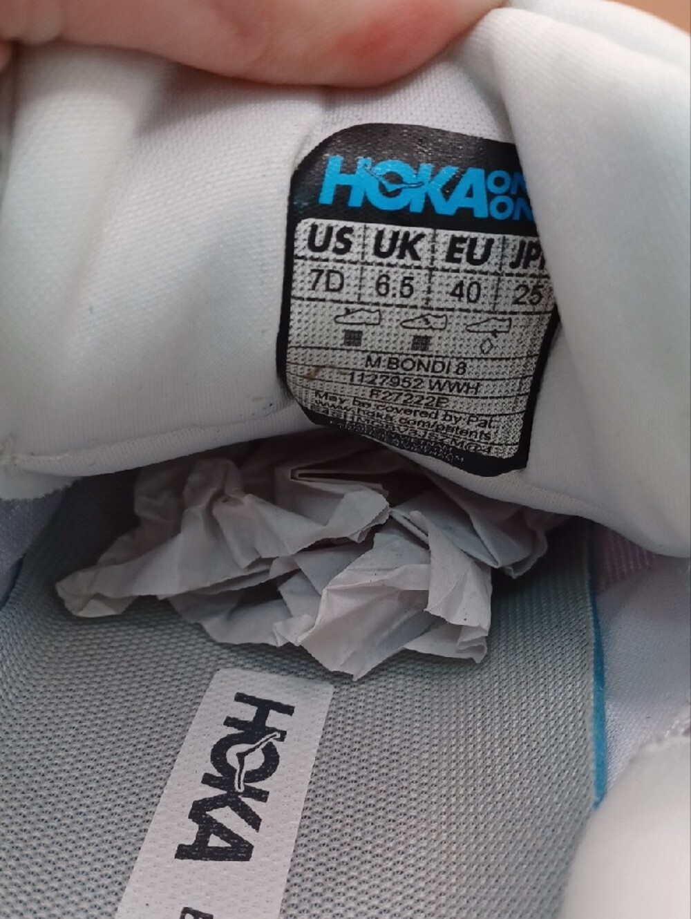 Pre-Owned Hoka One One Bondi 8 Running Shoes-White Men Size 7D US - Picture 9 of 16
